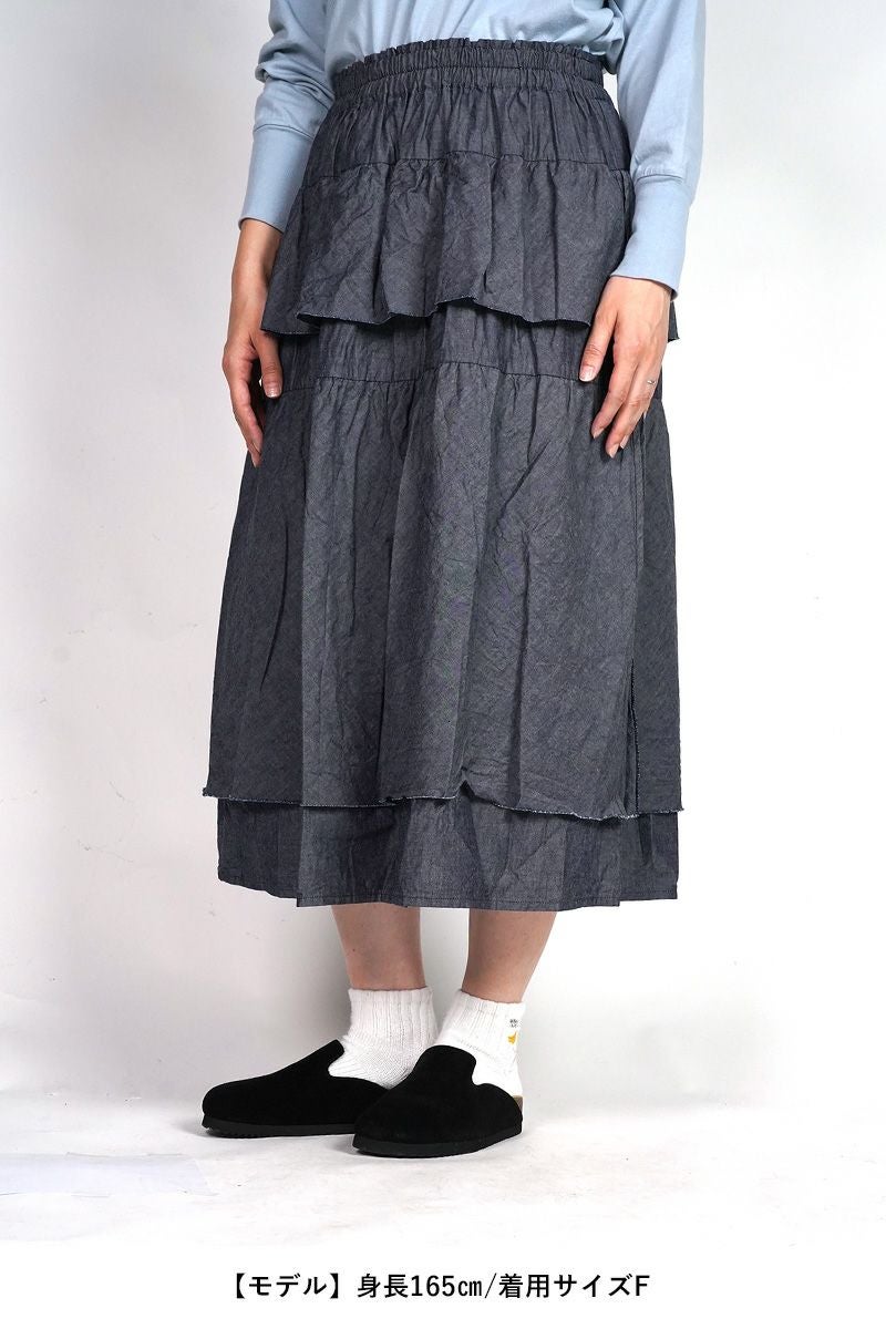 homspun(ホームスパン)  ライトオンスシャンブレー　プルオーバ－ワンピース 252-164