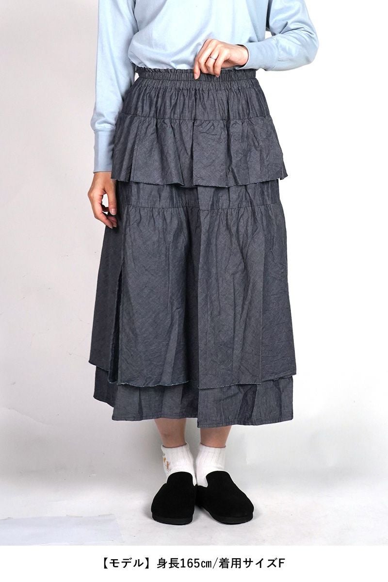 homspun(ホームスパン)  ライトオンスシャンブレー　プルオーバ－ワンピース 252-164