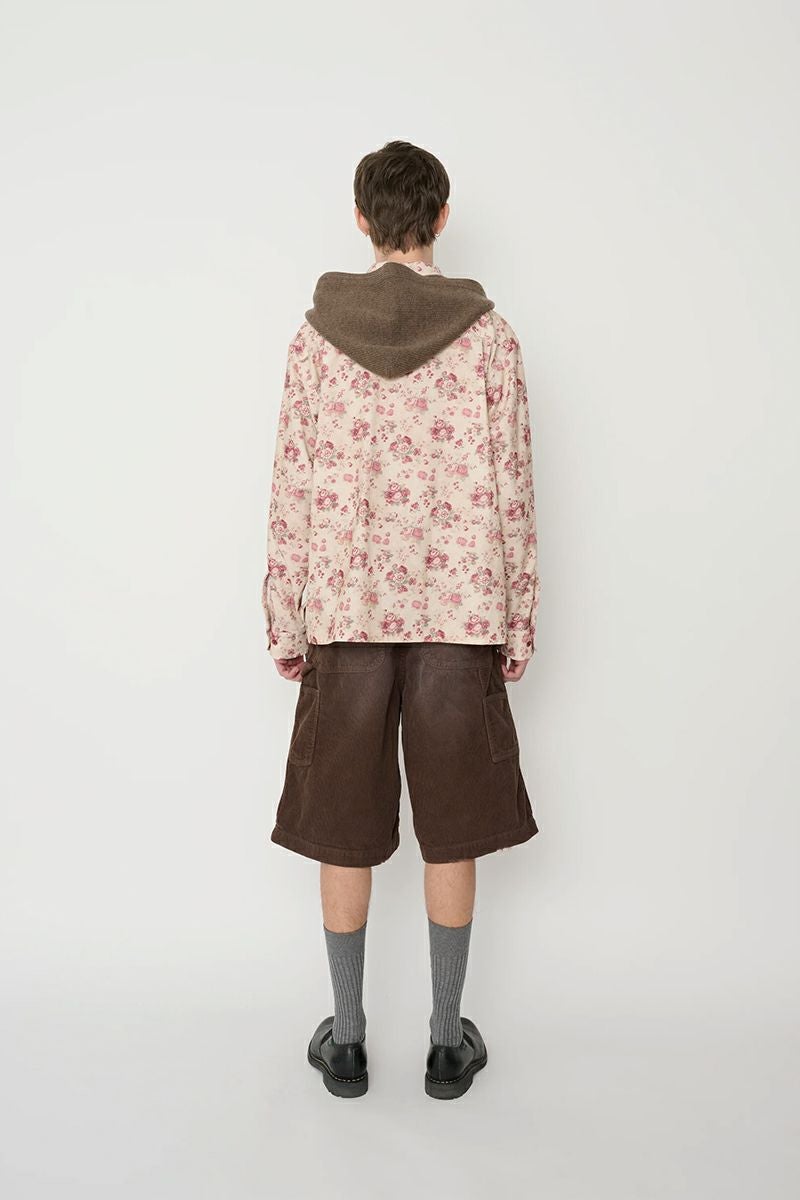 JANE SMITH(ジェーンスミス) COTTON CORDUROY FLOWER PRINT OPEN COLLAR SHIRT コットンコーデュロイフラワープリントオープンカラーシャツ 25WSH-#521S