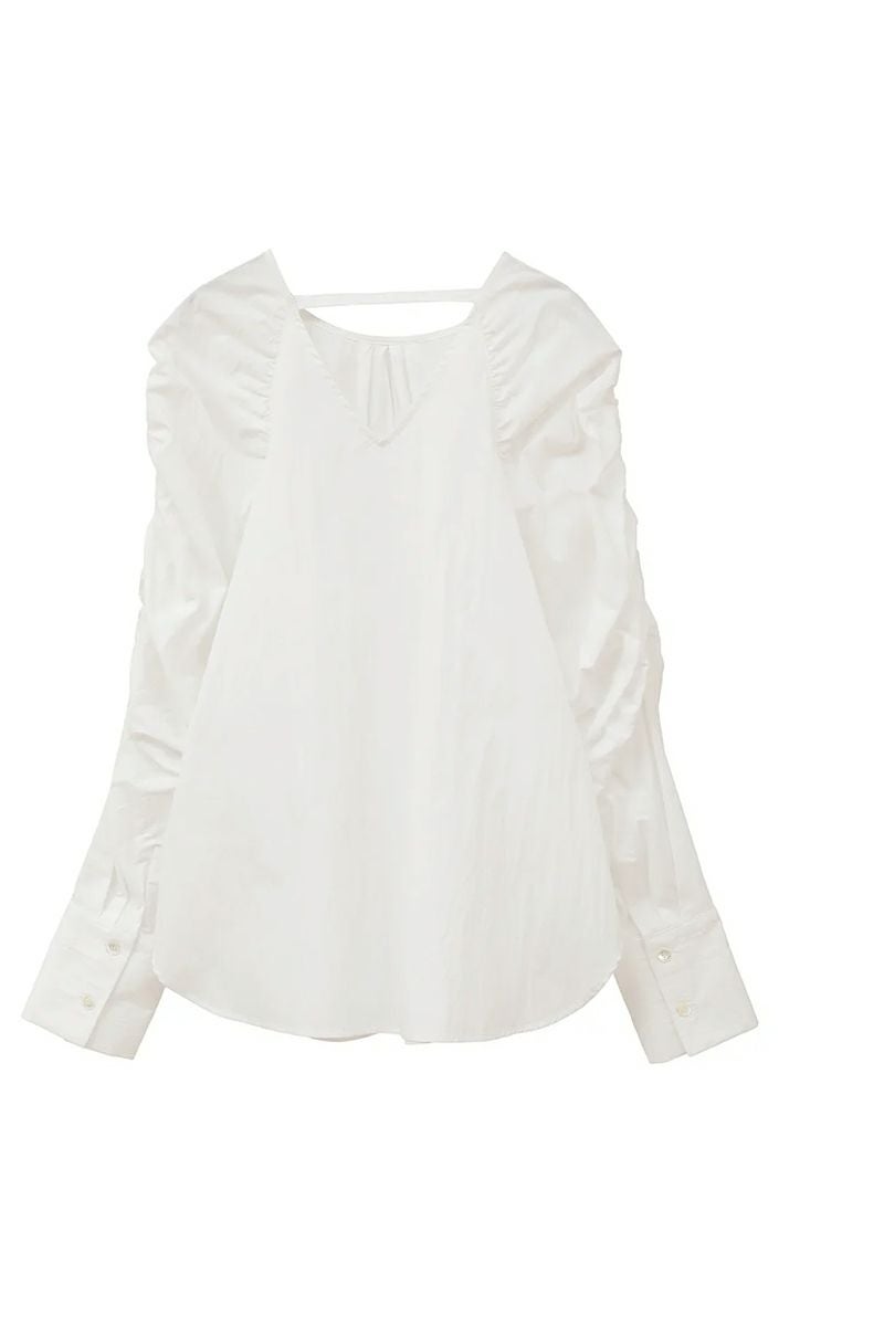 MANOF(マノフ) MUTTON SLEEVE BLOUSE マトンスリーブブラウス 89122-4242