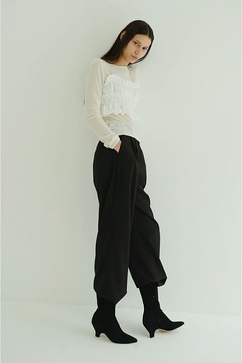 CLANE(クラネ) BASIC TUCK PANTS ベーシックタックパンツ 19110-7202
