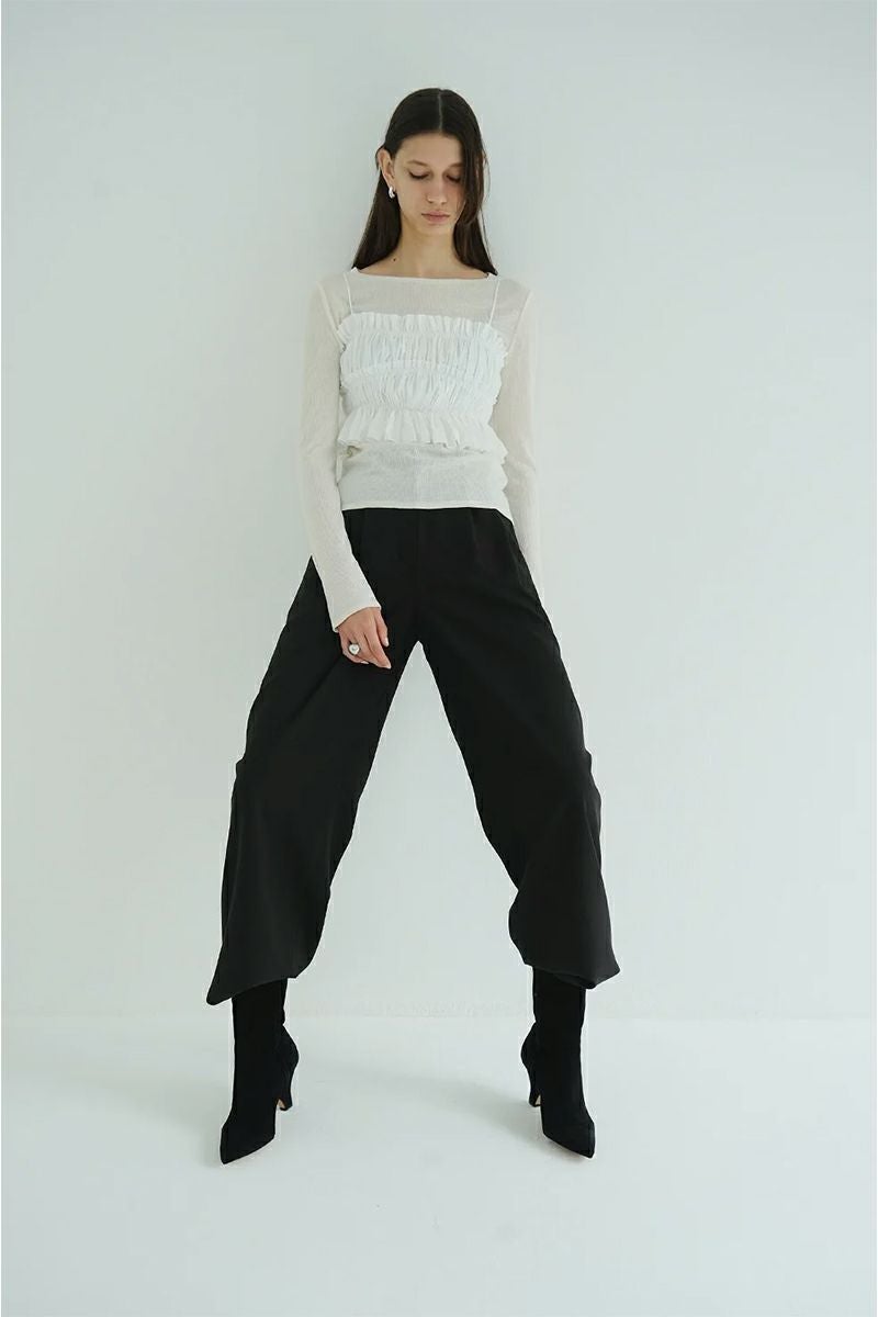 CLANE(クラネ) BASIC TUCK PANTS ベーシックタックパンツ 19110-7202