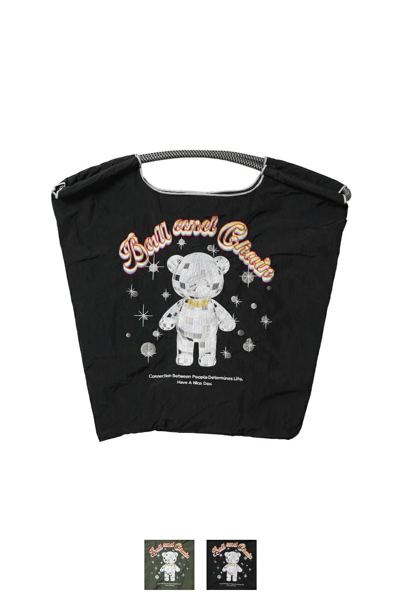 Ball & Chain(ボールアンドチェーン)  MIRROR BALLE BEAR (M) ミラーボールベアー(M) ショッピングバック トートバッグ 301065