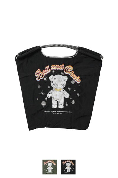 Ball & Chain(ボールアンドチェーン)  MIRROR BALLE BEAR (M) ミラーボールベアー(M) ショッピングバック トートバッグ 301065