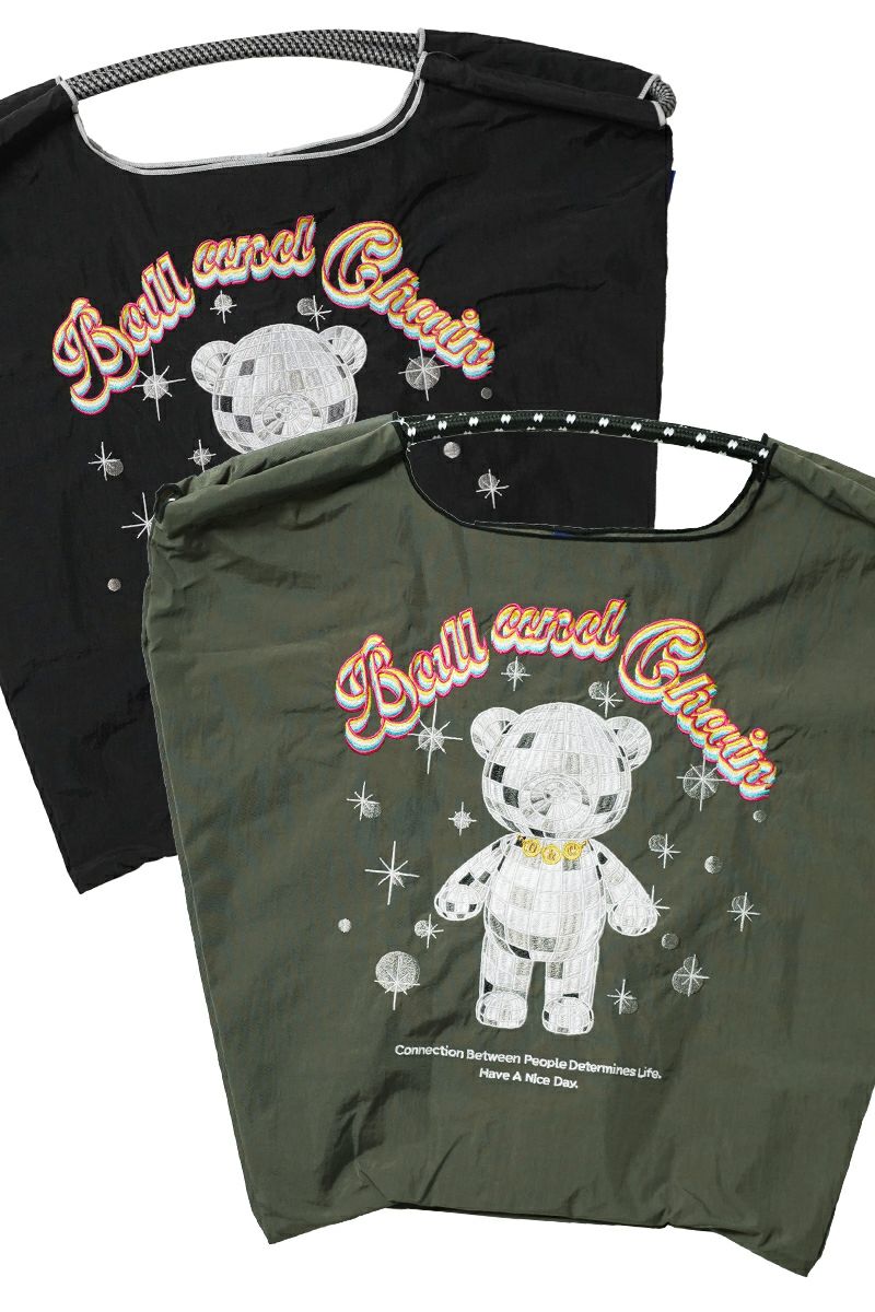 Ball & Chain(ボールアンドチェーン)  MIRROR BALLE BEAR (M) ミラーボールベアー(M) ショッピングバック トートバッグ 301065