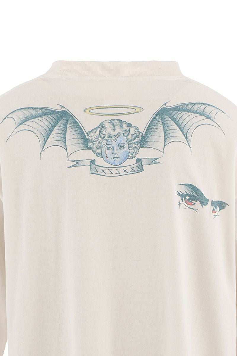 SAINT Mxxxxxx(セントマイケル) SM-HR1-0000-C29 / DR.WOO_LS TEE TATTOO WHITE ドクターウー 長袖Tシャツ