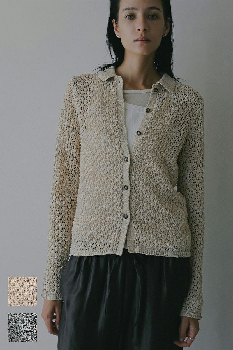 最終値下げMANOF ニットカーディガン MANOF(マノフ) | MANOF(マノフ)OPENWORK KNIT CARDIGAN オープンワーク
