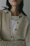 MANOF(マノフ) OPENWORK KNIT CARDIGAN オープンワークニットカーディガン 89106-2192
