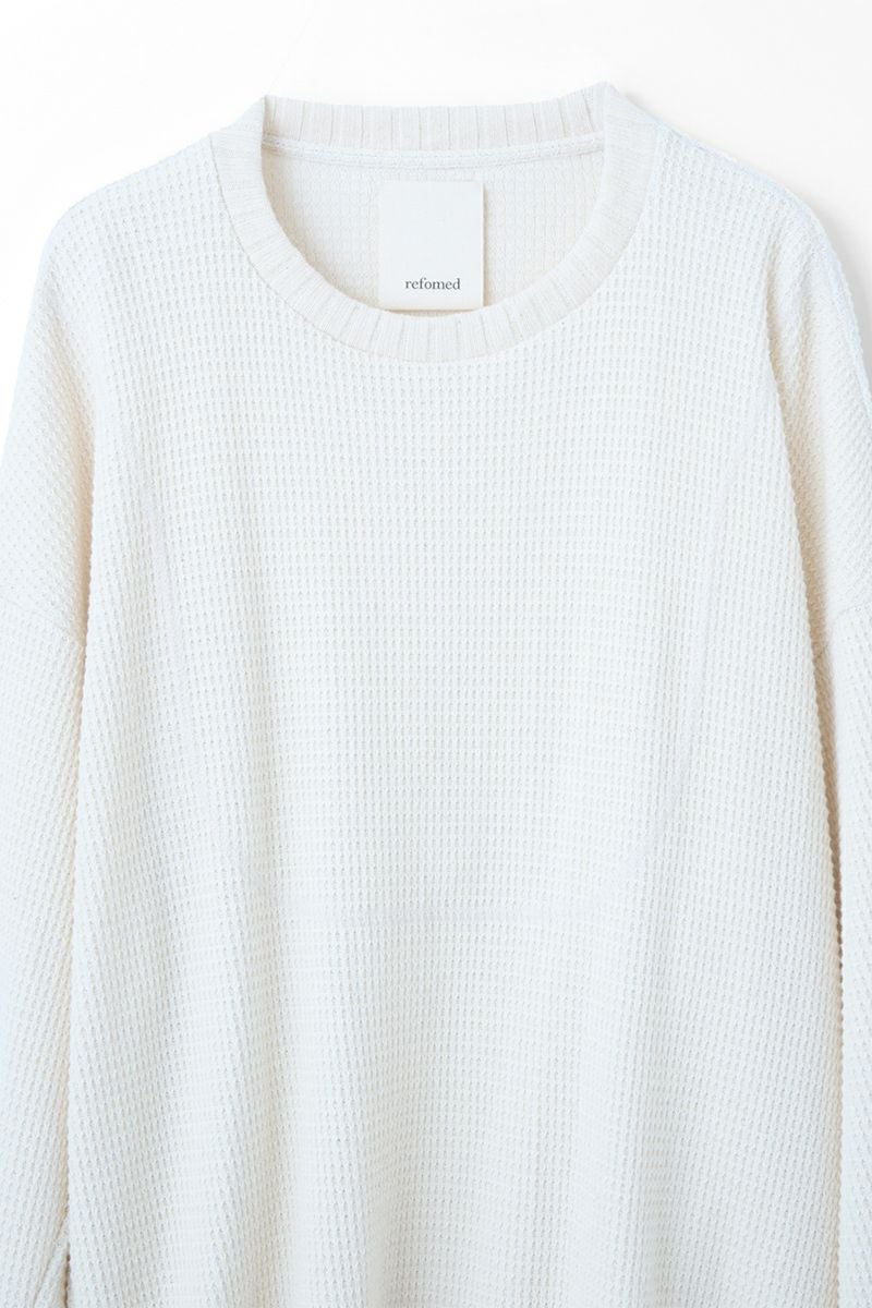 refomed(リフォメッド) AZEAMI THERMAL TEE 畦編みサーマルTシャツ RECU-05