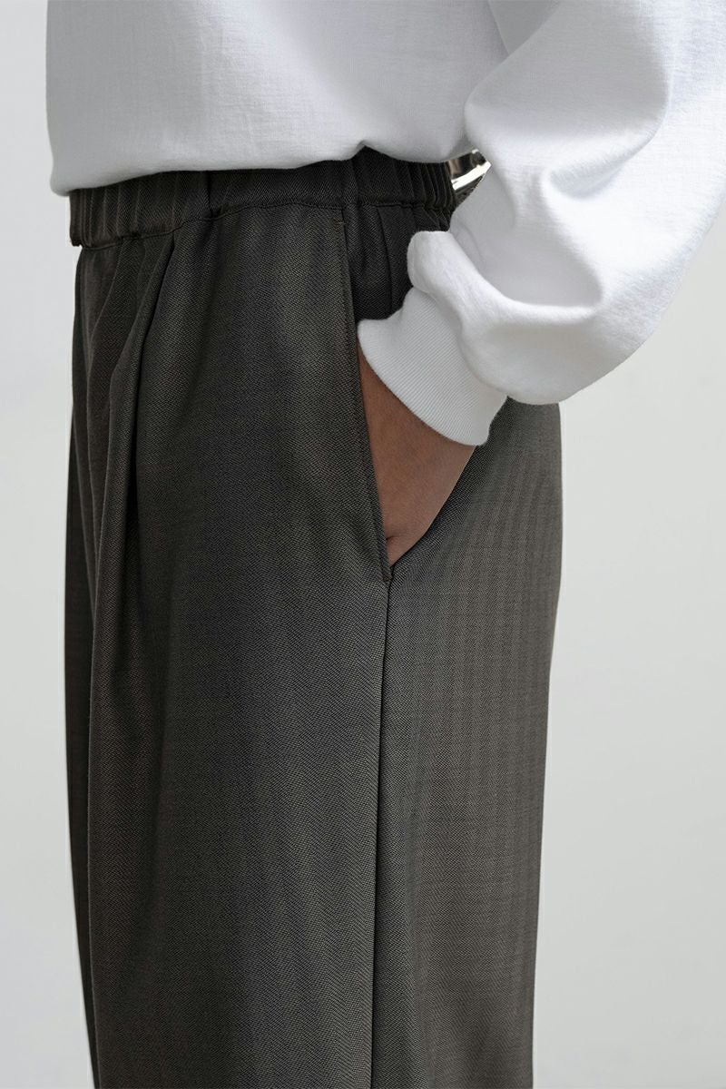 Graphpaper(グラフペーパー) Melange Herringbone Stripe Chef Track Pants メランジヘリンボーンストライプシェフタックパンツ GM253-40335