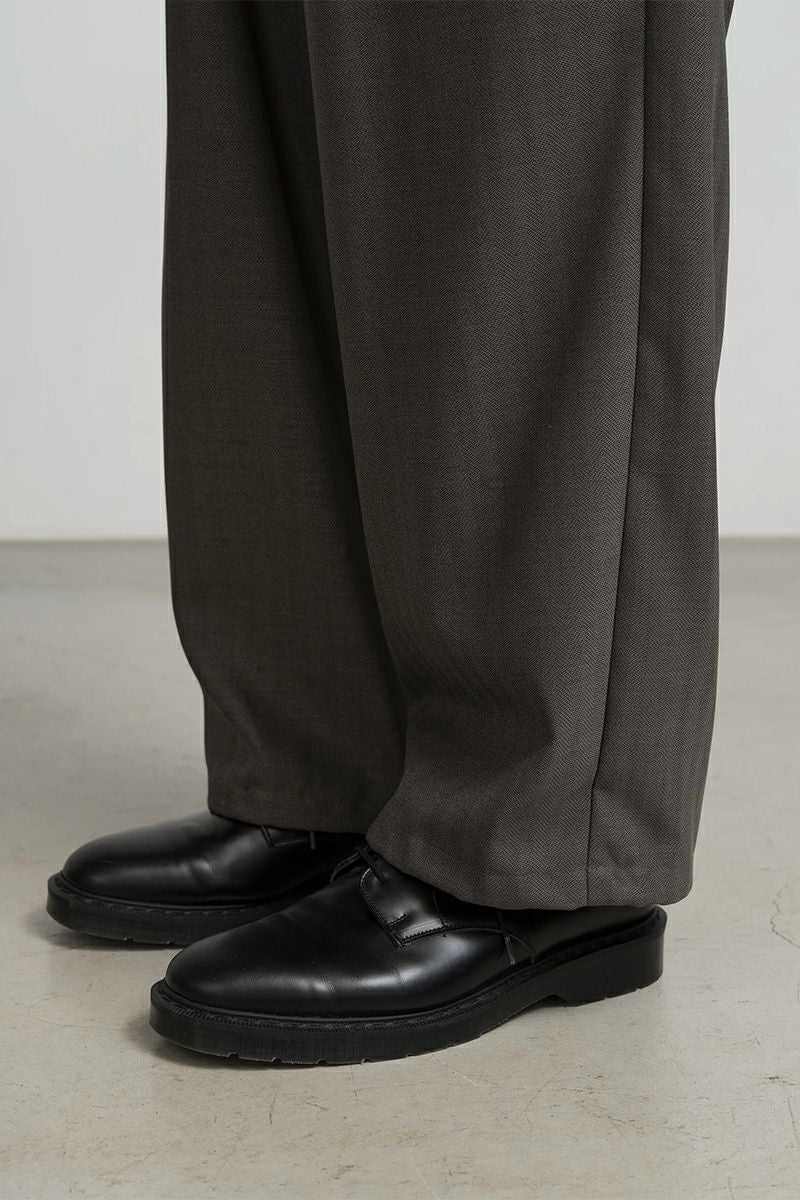 Graphpaper(グラフペーパー) Melange Herringbone Stripe Chef Track Pants メランジヘリンボーンストライプシェフタックパンツ GM253-40335