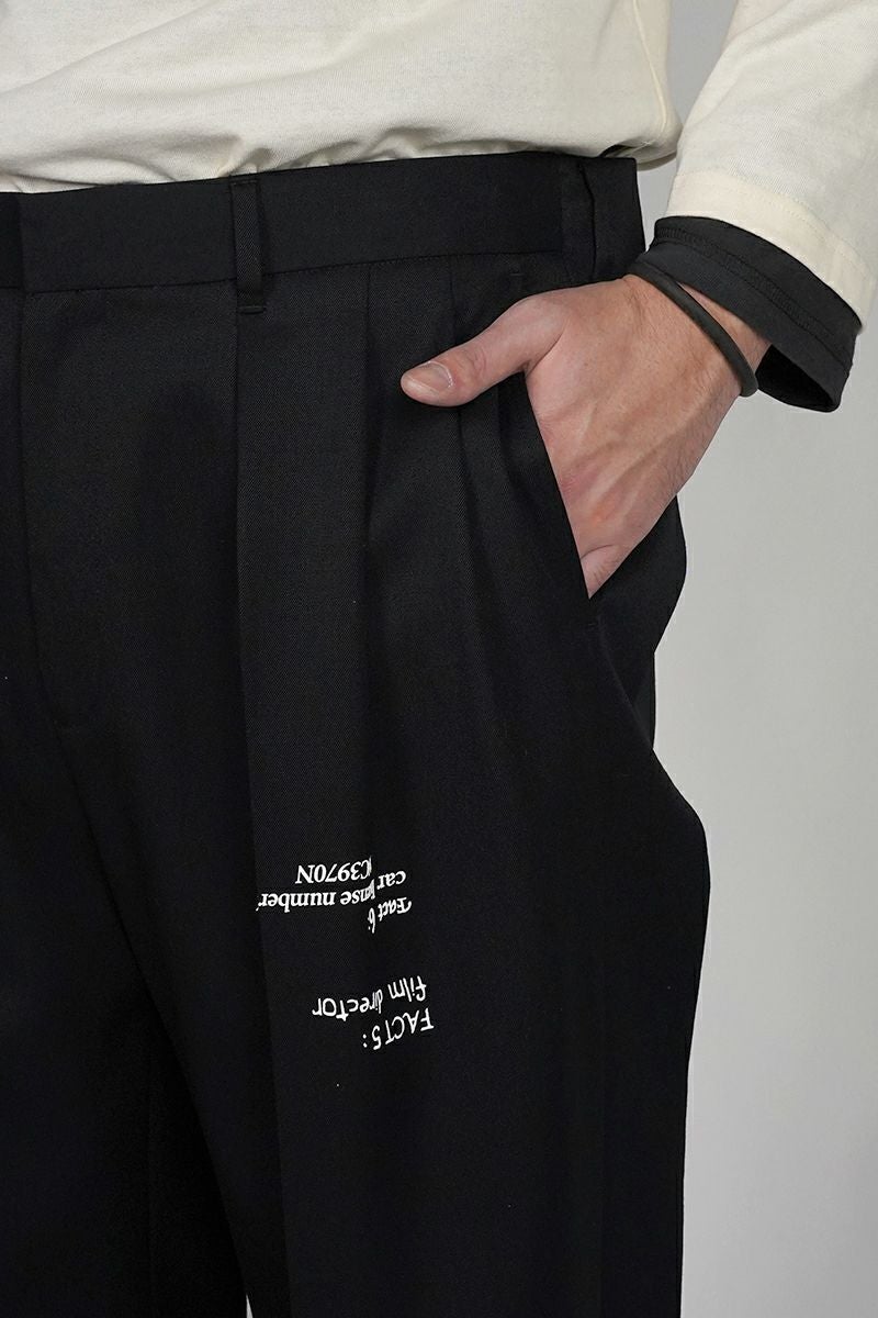 DAIRIKU(ダイリク) "TATTOO" Adjuster Wide Slacks タトゥーアジャスターワイドスラックス 25AW B5