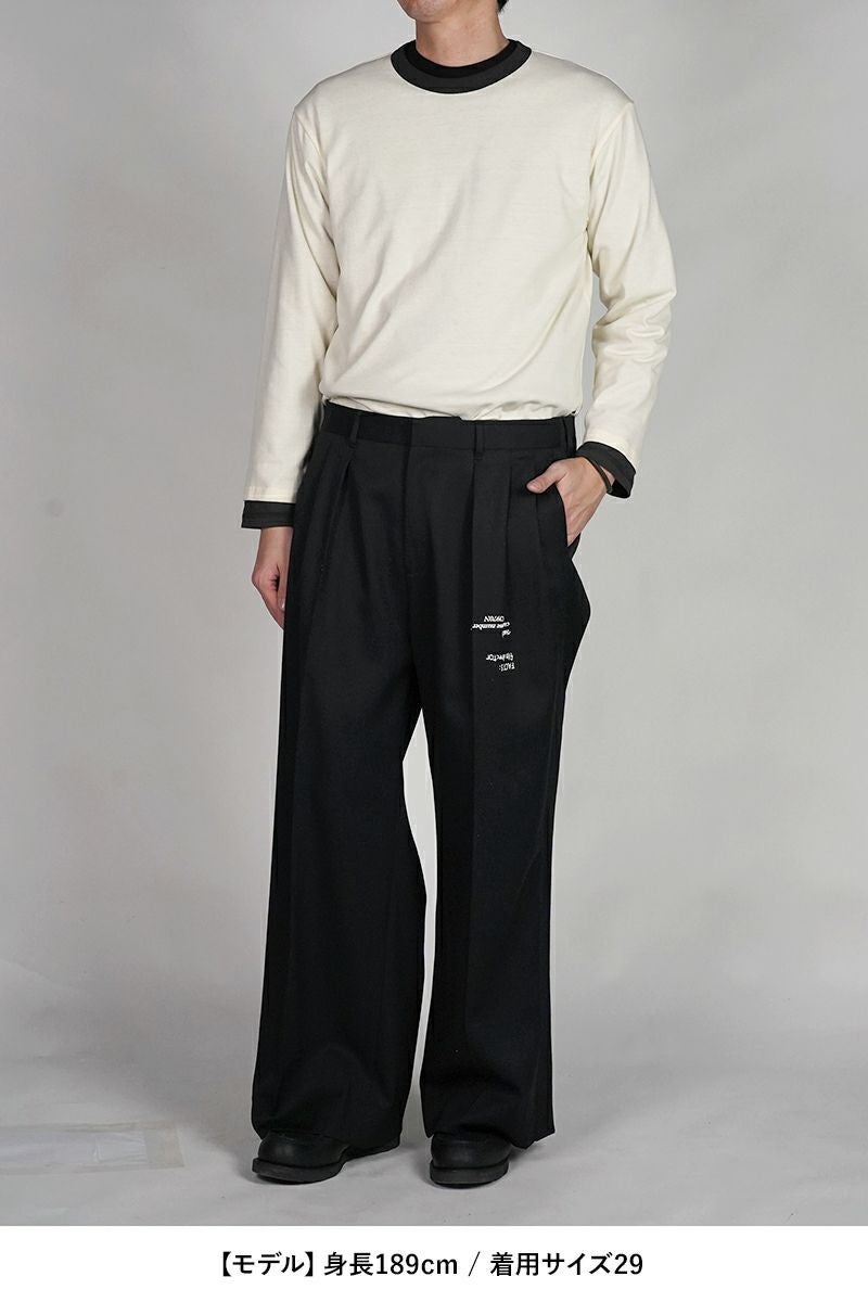 DAIRIKU(ダイリク) "TATTOO" Adjuster Wide Slacks タトゥーアジャスターワイドスラックス 25AW B5