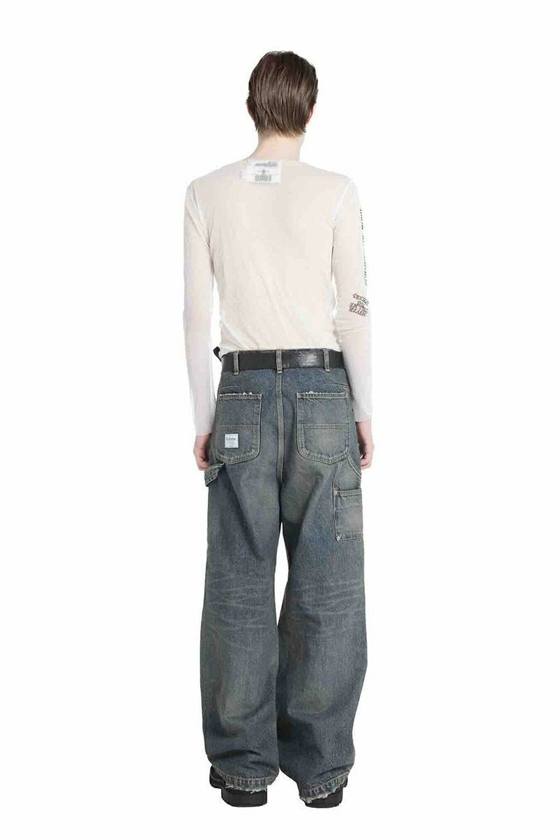 DAIRIKU(ダイリク) Vintage Washed Painter Denim Wide Pants ヴィンテージウォッシュドペインターデニムワイドパンツ 25AW D15