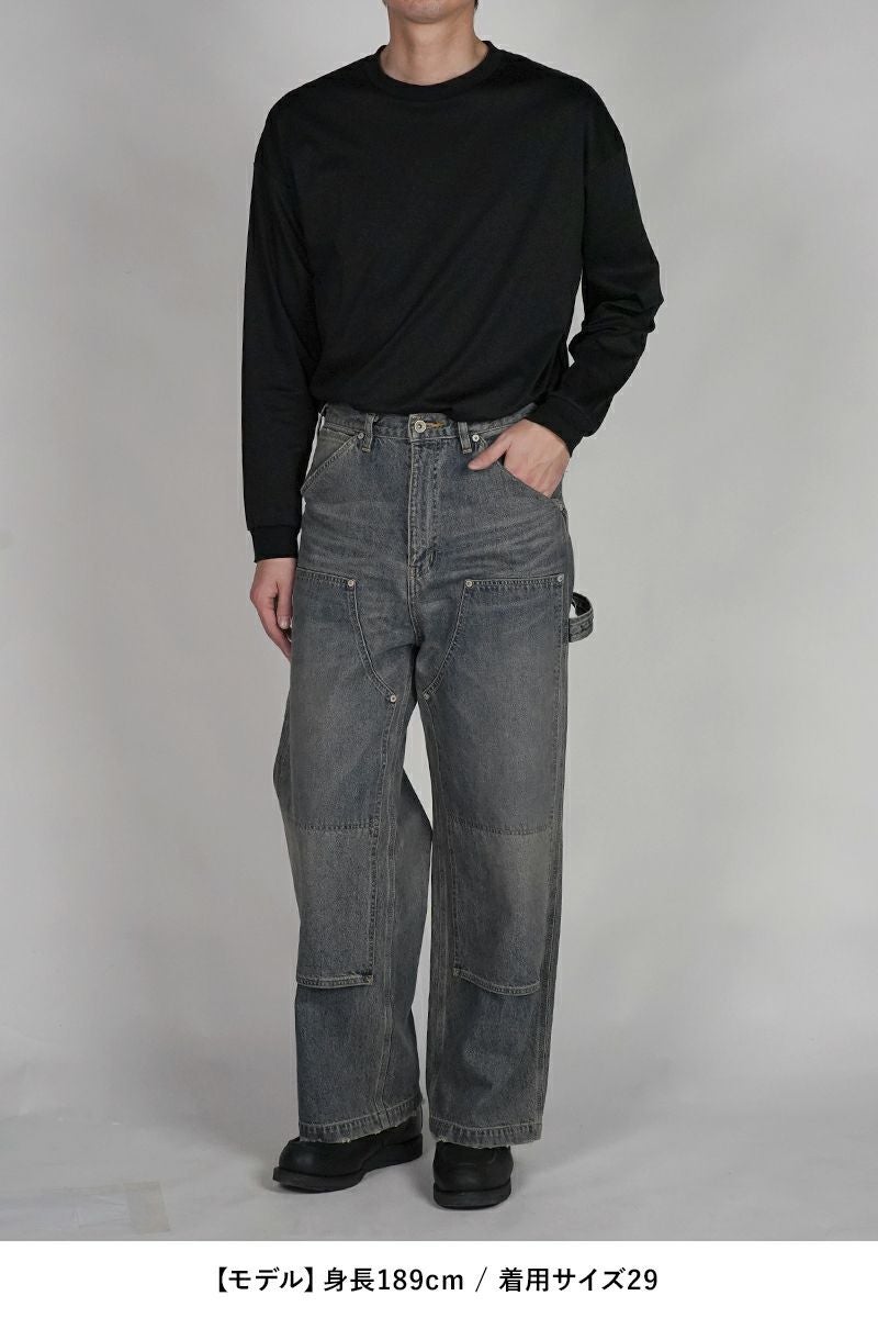 DAIRIKU(ダイリク) Vintage Washed Painter Denim Wide Pants ヴィンテージウォッシュドペインターデニムワイドパンツ 25AW D15