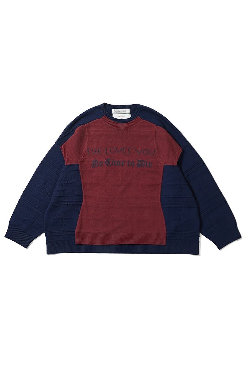 DAIRIKU(ダイリク) Docking Lettered Knit ドッキングレタードニット 25AW K3