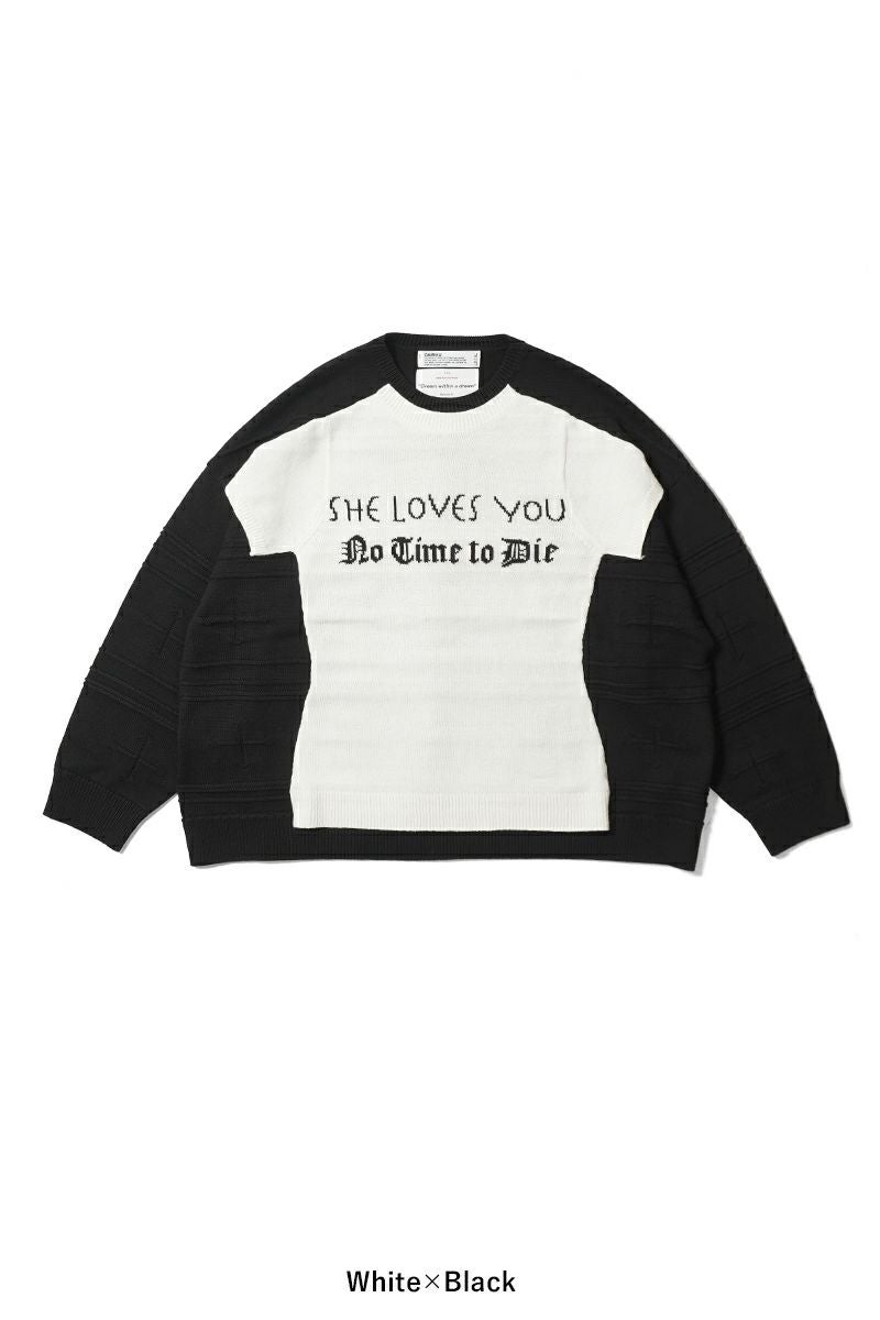 DAIRIKU(ダイリク) Docking Lettered Knit ドッキングレタードニット 25AW K3