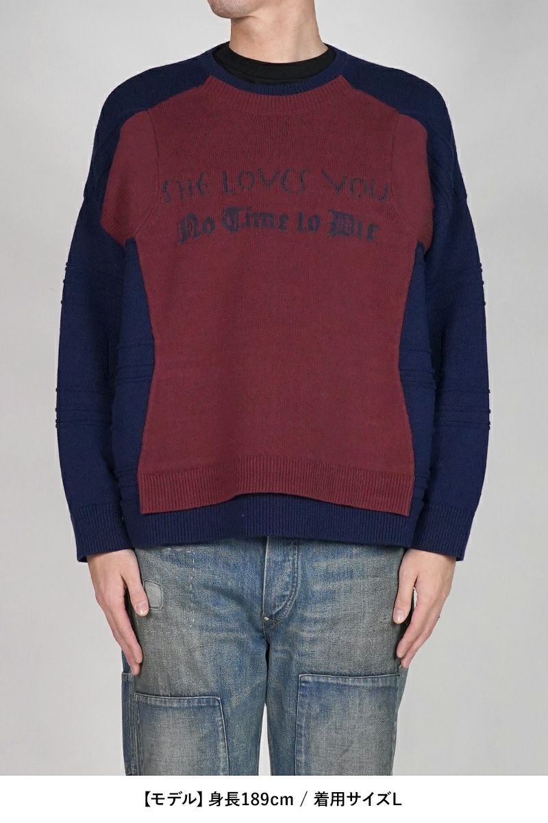 DAIRIKU(ダイリク) Docking Lettered Knit ドッキングレタードニット 25AW K3