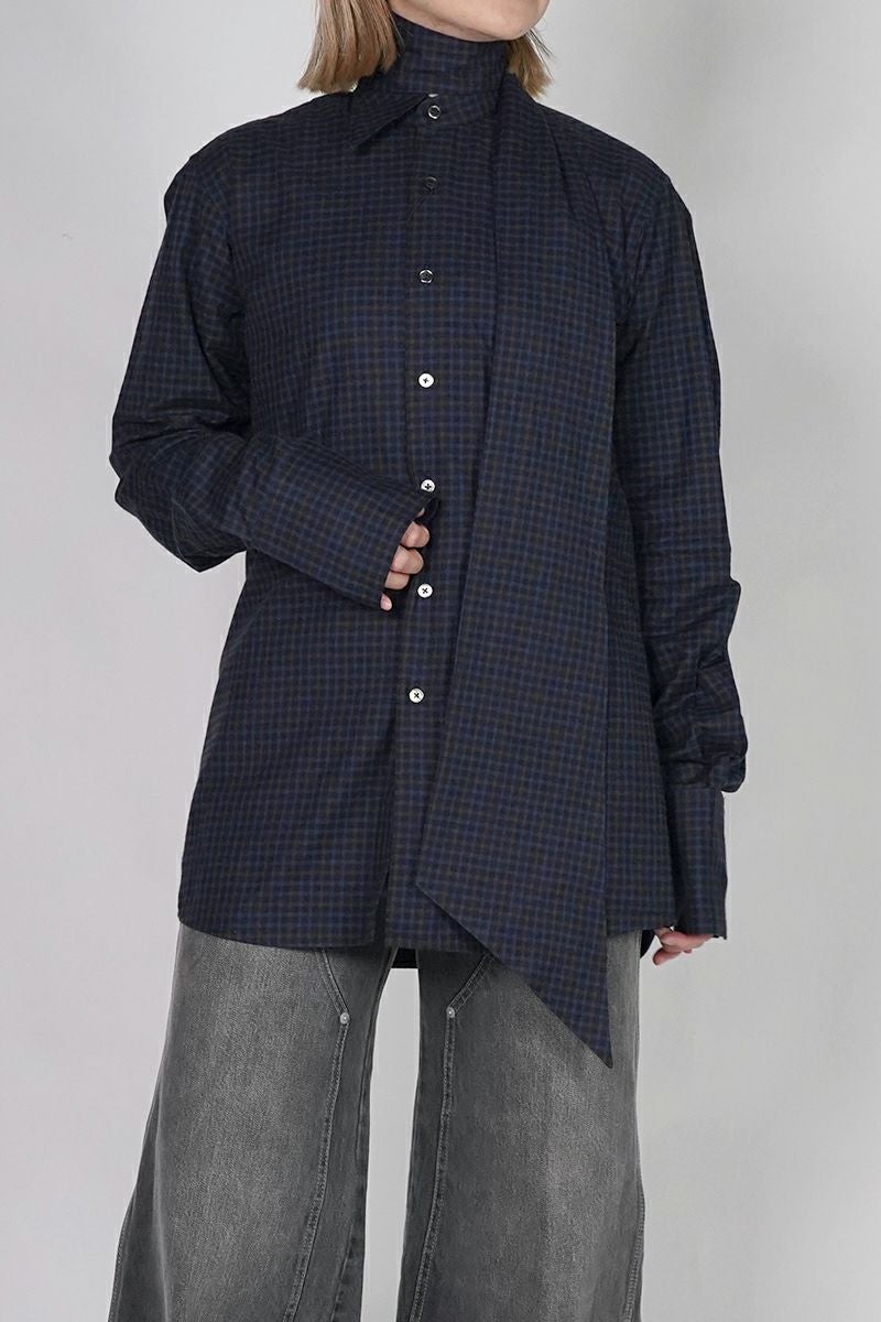 KEISUKEYOSHIDA(ケイスケヨシダ) Long Collar Shirt [CHECK] ロングカラーシャツ KYB53FJ022