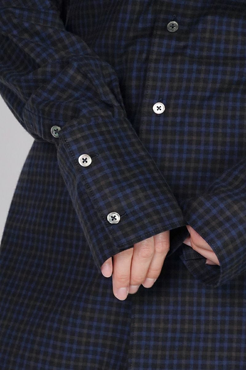 KEISUKEYOSHIDA(ケイスケヨシダ) Long Collar Shirt [CHECK] ロングカラーシャツ KYB53FJ022