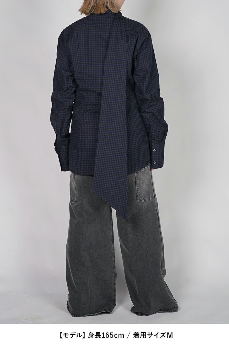 KEISUKEYOSHIDA(ケイスケヨシダ) Long Collar Shirt [CHECK] ロングカラーシャツ KYB53FJ022