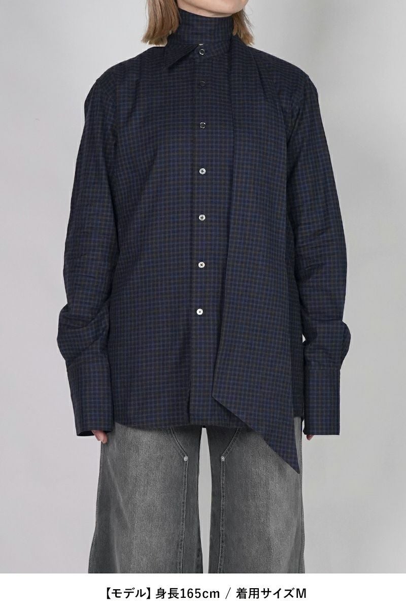 KEISUKEYOSHIDA(ケイスケヨシダ) Long Collar Shirt [CHECK] ロングカラーシャツ KYB53FJ022