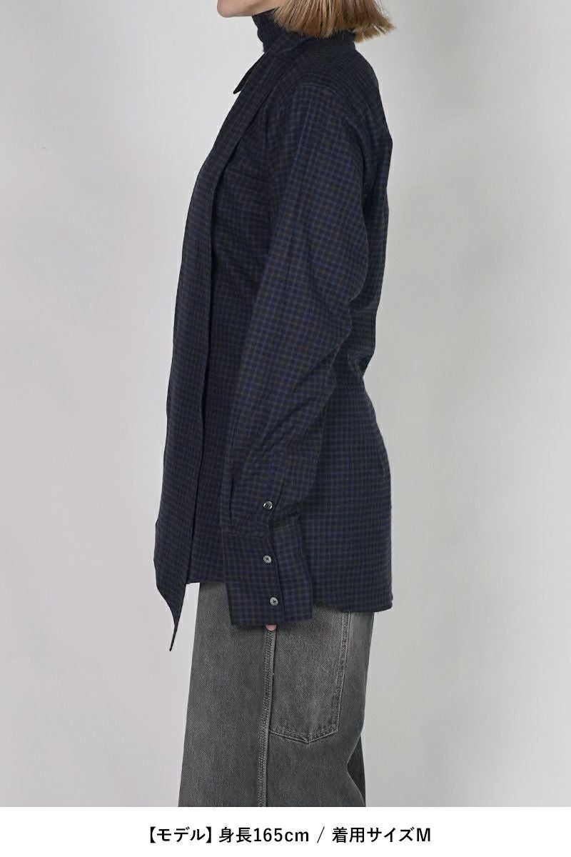 KEISUKEYOSHIDA(ケイスケヨシダ) Long Collar Shirt [CHECK] ロングカラーシャツ KYB53FJ022