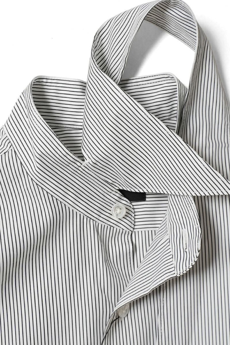 KEISUKEYOSHIDA(ケイスケヨシダ) Long Collar Shirt [BLACK STRIPE] ロングカラーシャツ KYB53FJ067