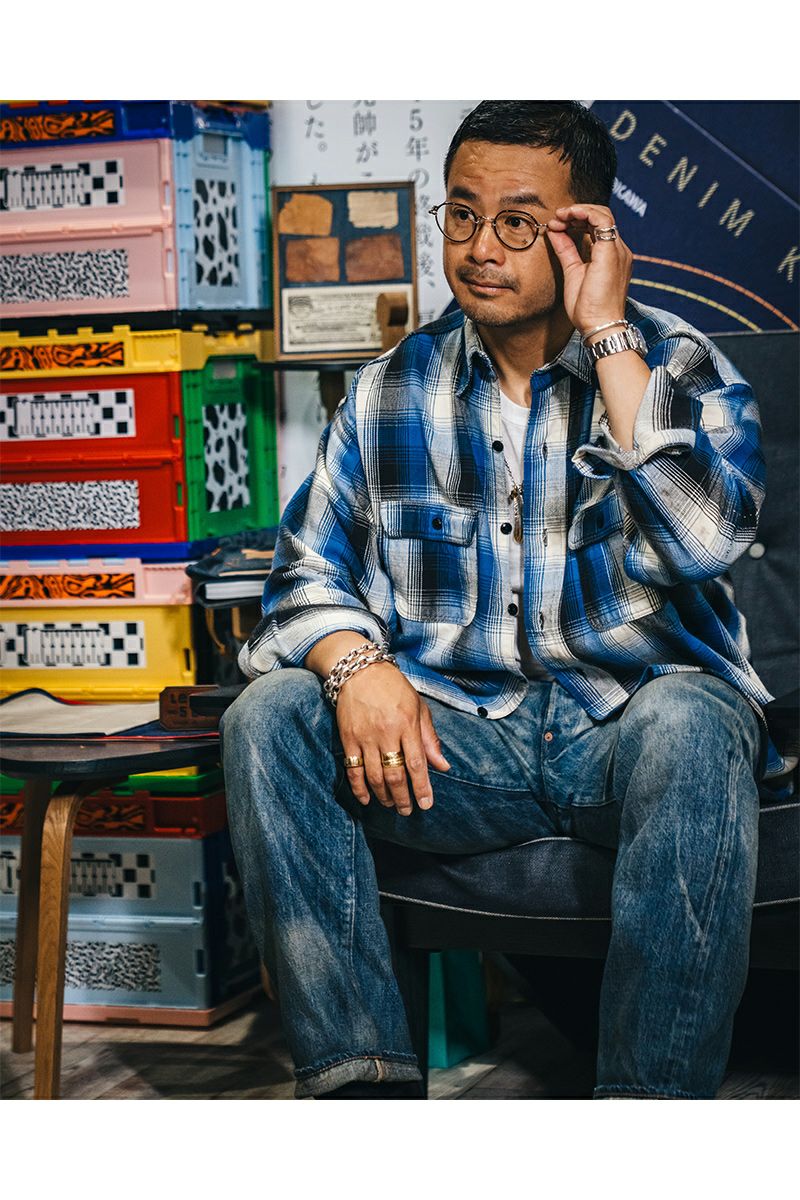 SAINT Mxxxxxx(セントマイケル) SM-HR1-0000-C53 / BerBerJin FLANNEL SHIRT ベルベルジン フランネルシャツ ブルー