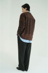 CLANE(クラネ) WIDE HENRY NECK BORDER TOPS ワイドヘンリーネックボーダートップス 19105-1242
