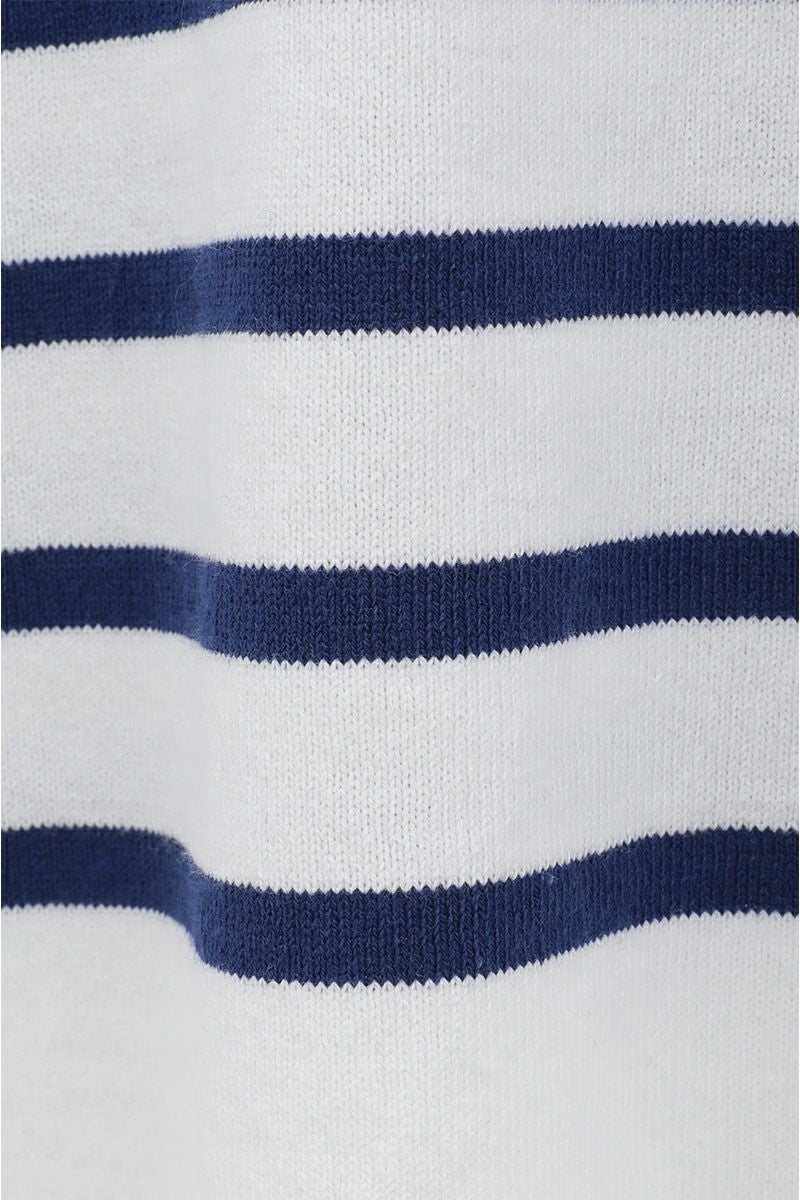 CLANE(クラネ) WIDE HENRY NECK BORDER TOPS ワイドヘンリーネックボーダートップス 19105-1242