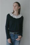 MANOF(マノフ) 2WAY FRILL NECK CUT TOPS 2ウェイフリルネックカットトップス 89105-1142