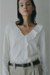 MANOF(マノフ) 2WAY FRILL NECK CUT TOPS 2ウェイフリルネックカットトップス 89105-1142