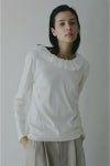 MANOF(マノフ) 2WAY FRILL NECK CUT TOPS 2ウェイフリルネックカットトップス 89105-1142