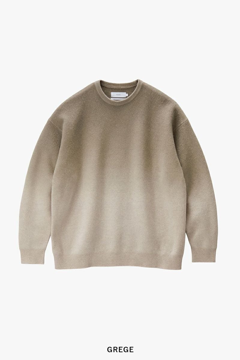 Graphpaper(グラフペーパー) Gradient Dyed Wool Crew Neck Knit グラディエントダイウールクルーネックニット GU253-80492