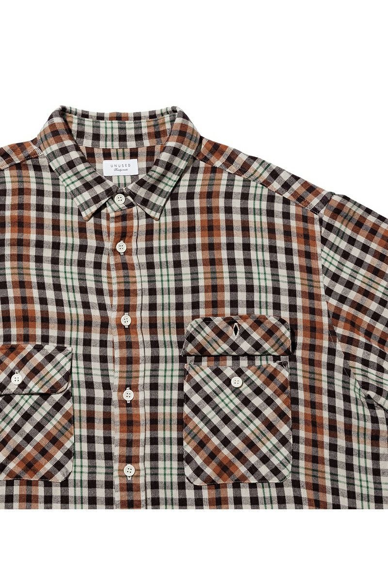 UNUSED(アンユーズド) Rayon check shirt レーヨンチェックシャツ US2524