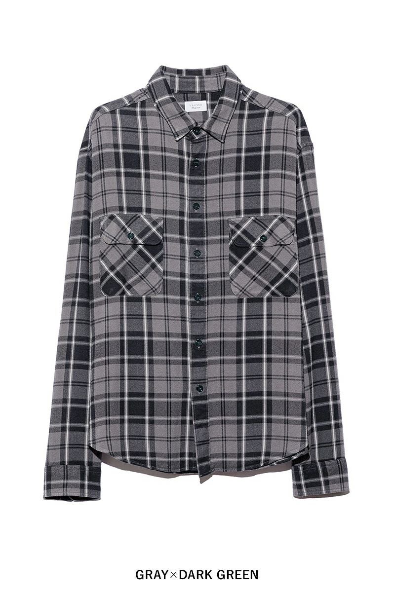 UNUSED(アンユーズド) Rayon check shirt レーヨンチェックシャツ US2524