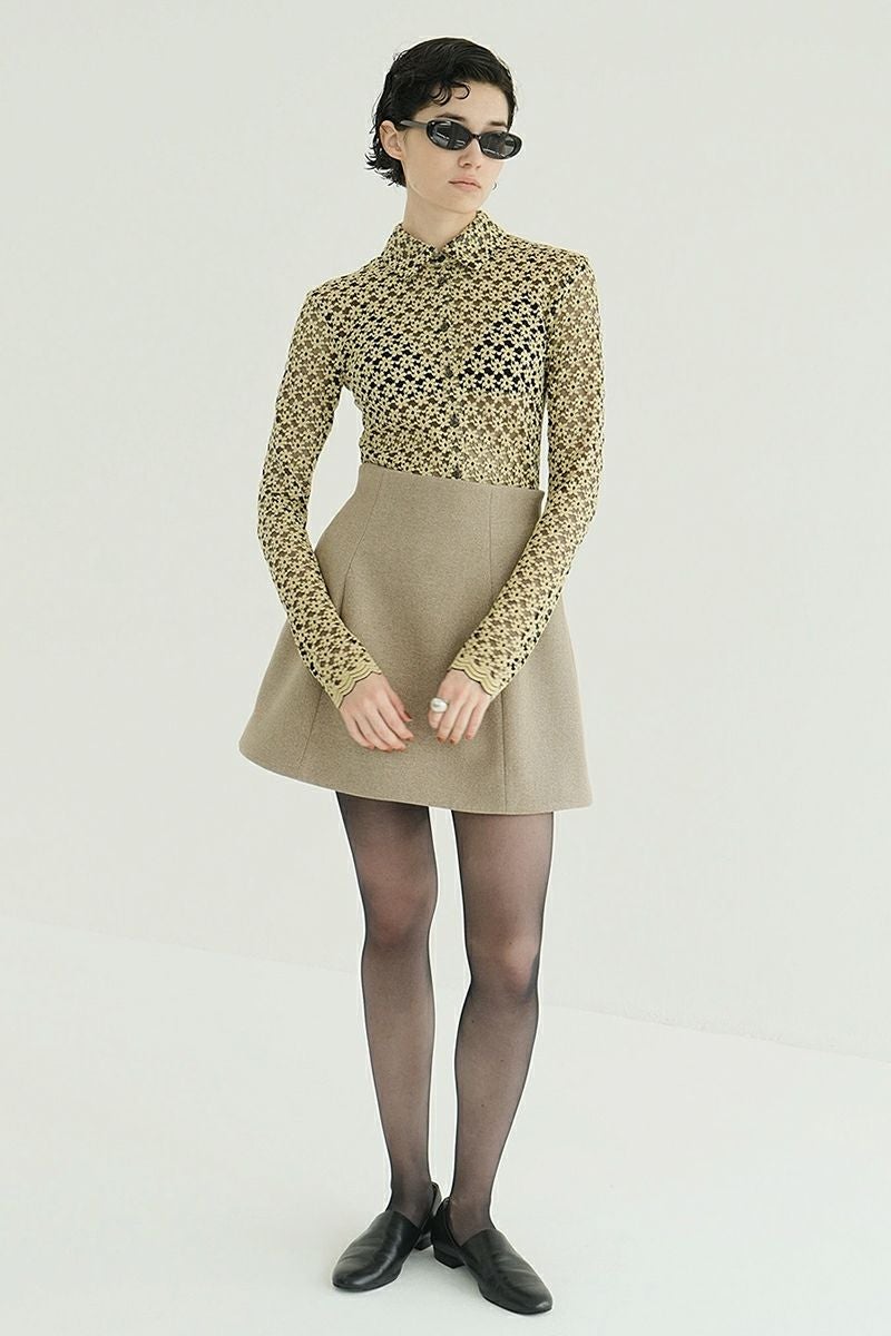 CLANE(クラネ) | CLANE(クラネ)3D FLOWER LACE SHIRT 3Dフラワーレース