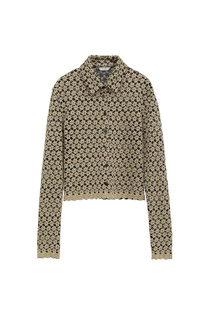 CLANE(クラネ) 3D FLOWER LACE SHIRT 3Dフラワーレースシャツ 19105-1232