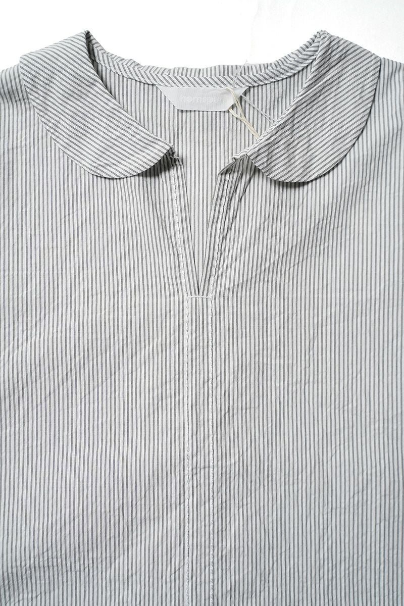 homspun(ホームスパン)  ハイカウントクロス丸襟プルオーバーブラウス 5749