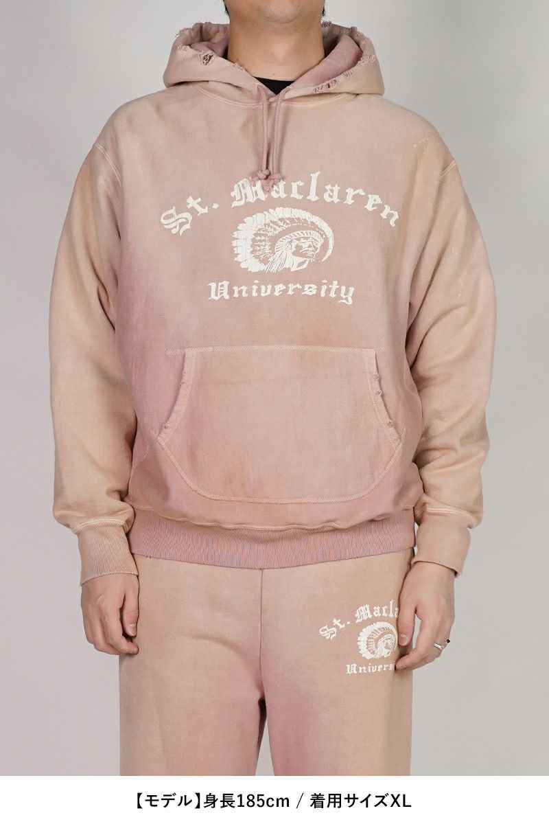 BOWWOW(バウワウ) ST. MACLAREN UNIV. HOODIE AGED セントマクラーレンユニバーシティフーディーエイジド BW252-MUH