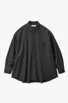 Graphpaper(グラフペーパー) Wool Smooth Flannel Oversized Regular Collar Shirt ウールスムースフランネルオーバーサイズレギュラーカラーシャツ GU253-50221B