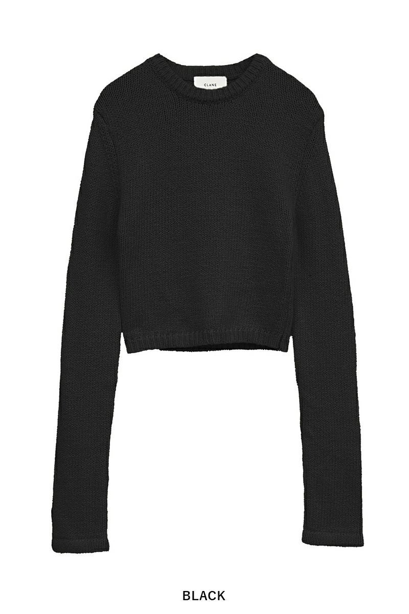 clane short knit tops コットンショートニット CLANE(クラネ) | CLANE(クラネ)COTTON SHORT KNIT TOPS コットン
