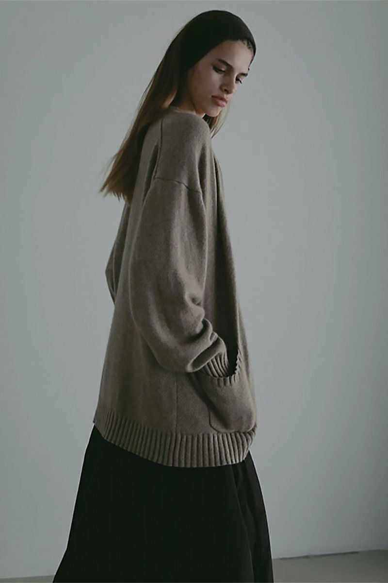 ETRE TOKYO(エトレトウキョウ) プレーンステッチVネックニットカーディガン 1225504082