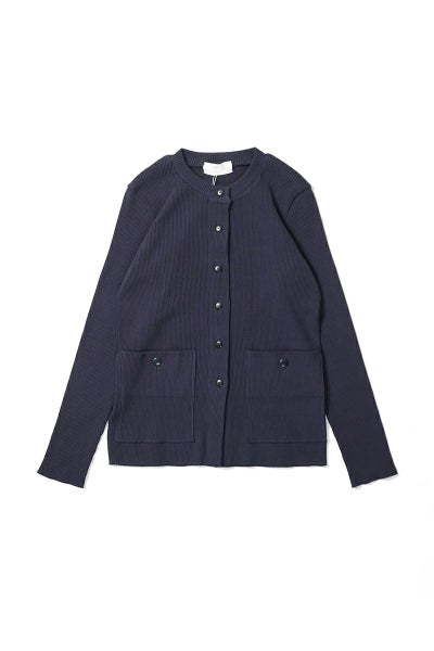 kengo(ケンゴ) recycled cotton rib 2 pockets cardigan リサイクルコットンリブ2ポケットカーディガン K25FW-TP2