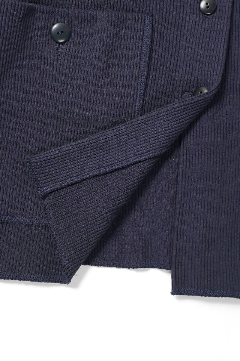 kengo(ケンゴ) recycled cotton rib 2 pockets cardigan リサイクルコットンリブ2ポケットカーディガン K25FW-TP2