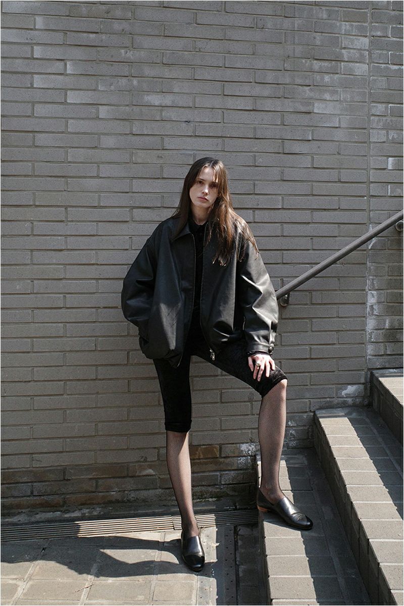 CLANE(クラネ) | CLANE(クラネ)FAKE LEATHER BALLOON JACKET フェイク
