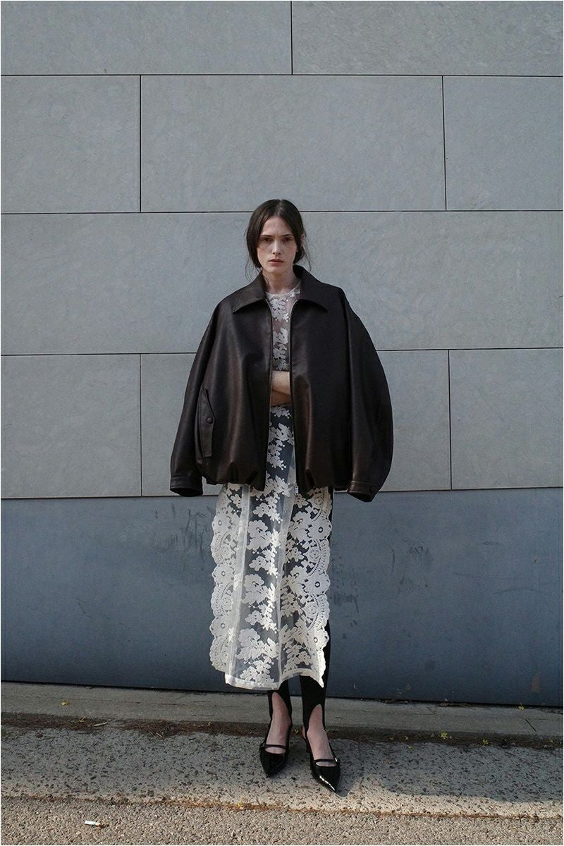 CLANE(クラネ) FAKE LEATHER BALLOON JACKET フェイクレザーバルーンジャケット 19101-0012