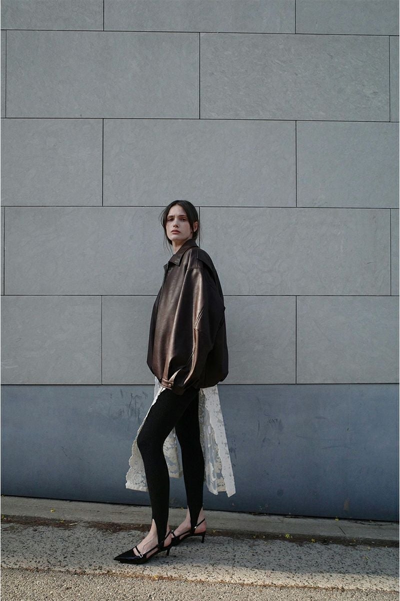 CLANE(クラネ) FAKE LEATHER BALLOON JACKET フェイクレザーバルーンジャケット 19101-0012