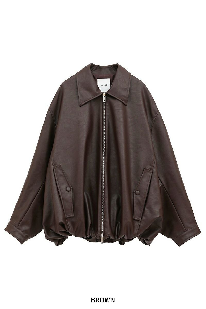 CLANE(クラネ) | CLANE(クラネ)FAKE LEATHER BALLOON JACKET フェイク